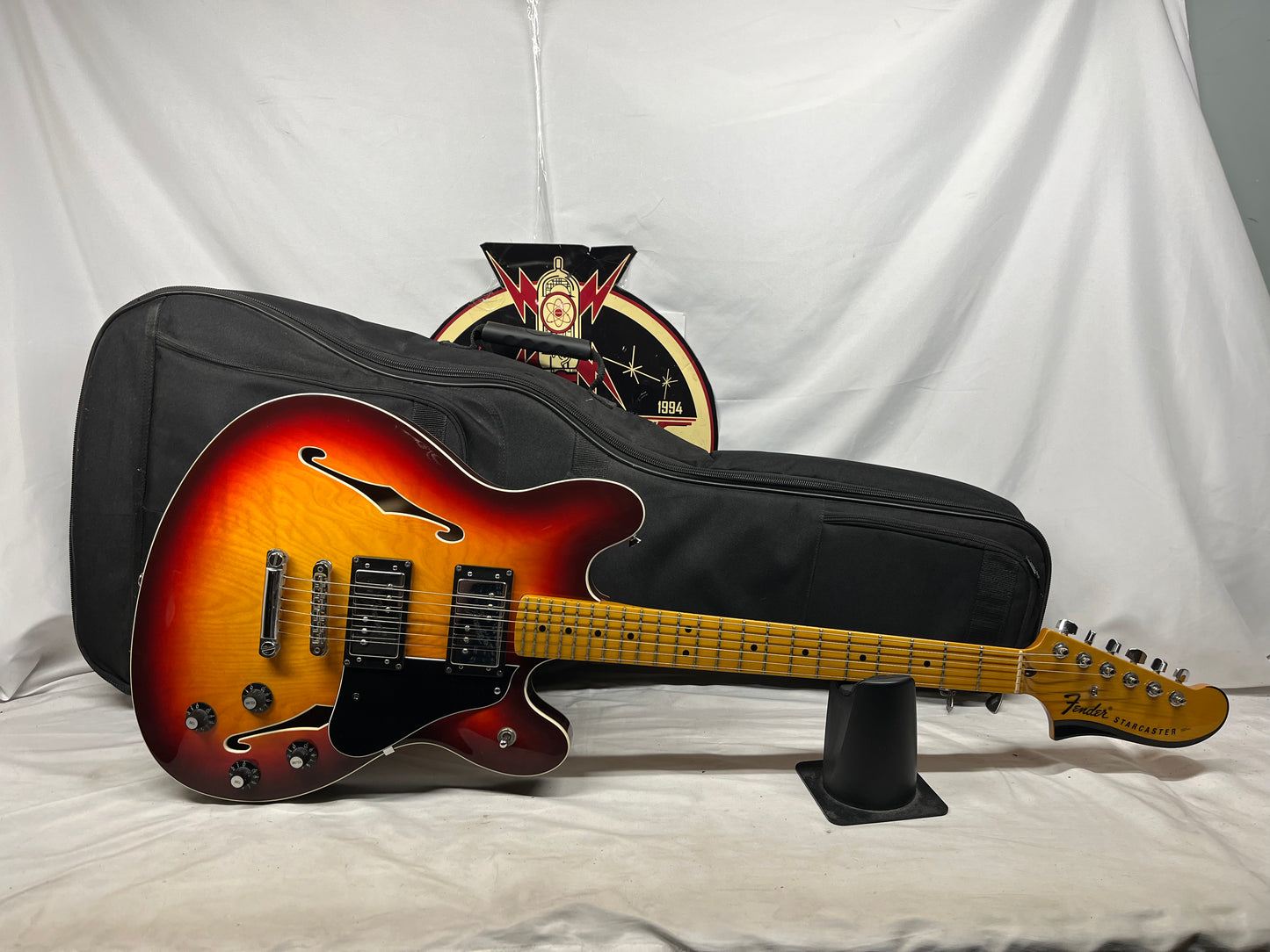 Fender Starcaster Semi-Hollow Body Electric Guitar - Aged Cherry Burst with Gig Bag