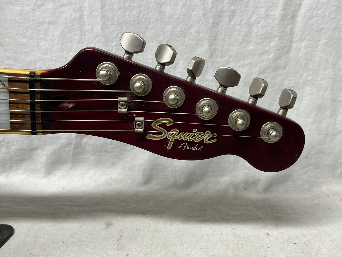 Squier Master Series Chambered Telecaster Electric Guitar 2005 - Crimson Red Transparent
