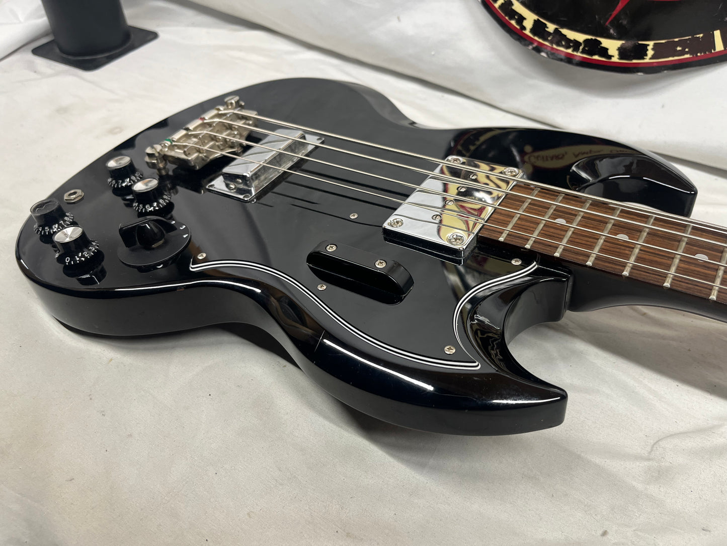 Epiphone Elite EB-3 4-String Doublecut Electric Bass - Black - NUT HAS BEEN RAISED