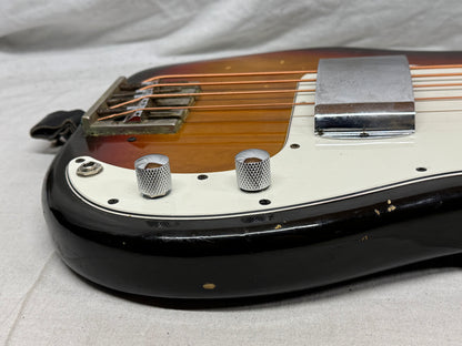 Fender PARTS BASS ? Fretless Precision Bass 4-string P-Bass with Case 1970s - 3-Color Sunburst / Maple neck