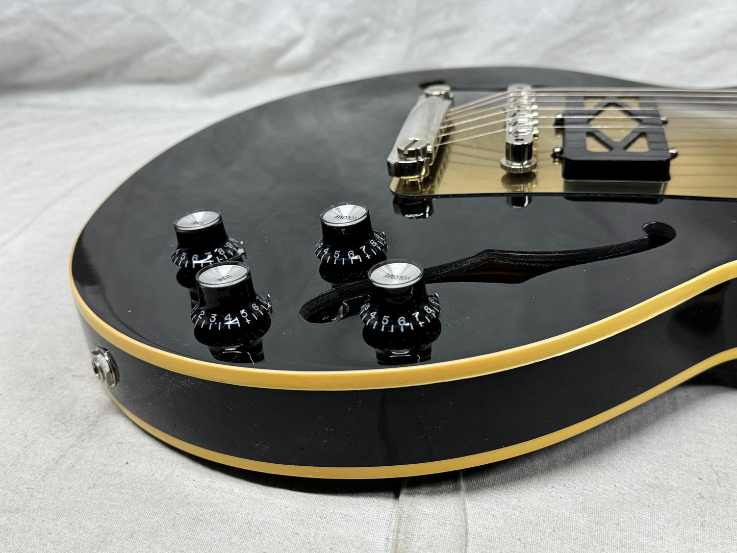 Gibson Memphis ES-235 es235 Thinline Semi-Hollowbody Guitar - modified 2018 - Gloss Ebony / Black - Local Pickup Only