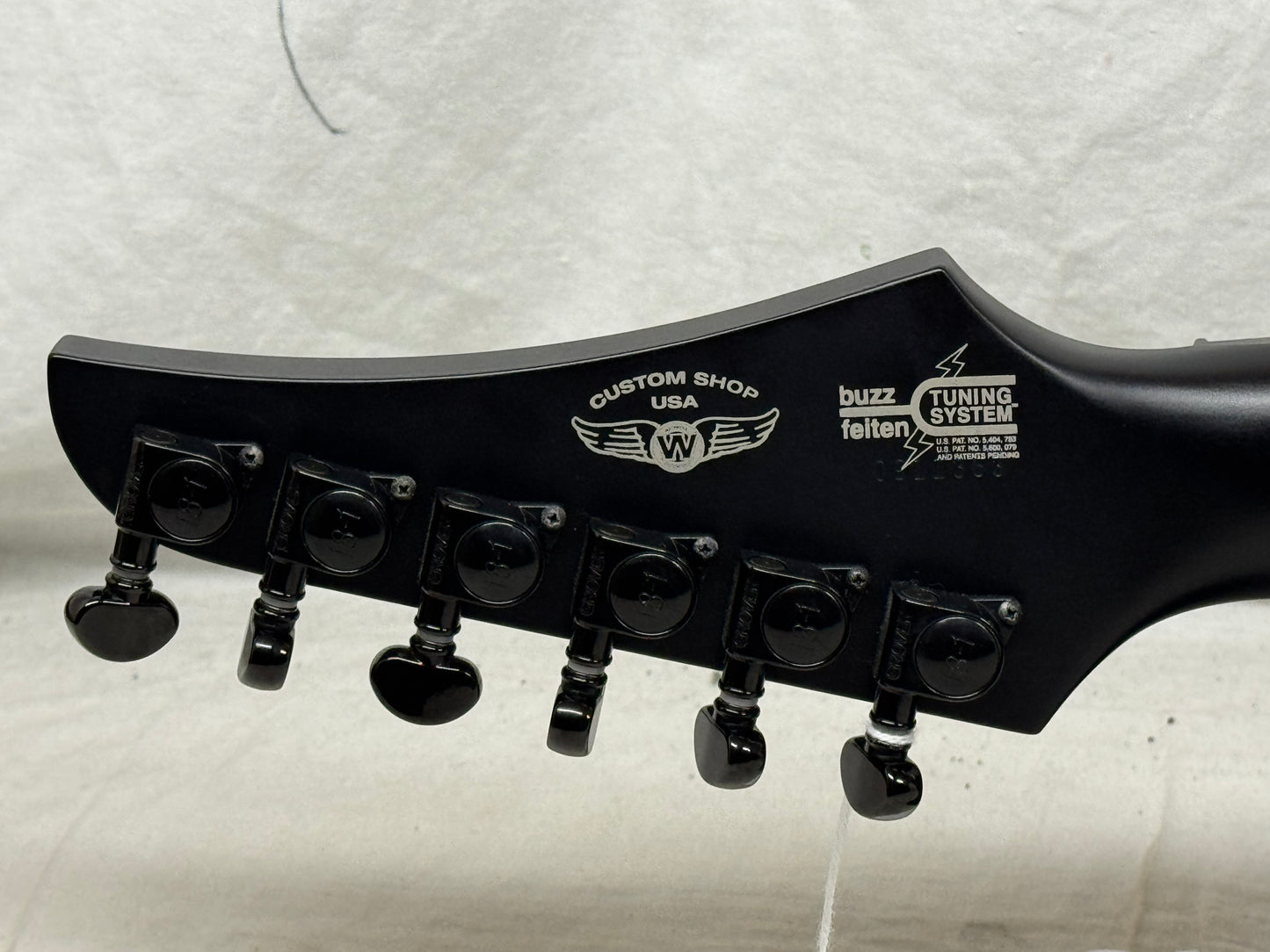 Washburn USA Custom Shop Vindicator Flying V Guitar with Case - Black
