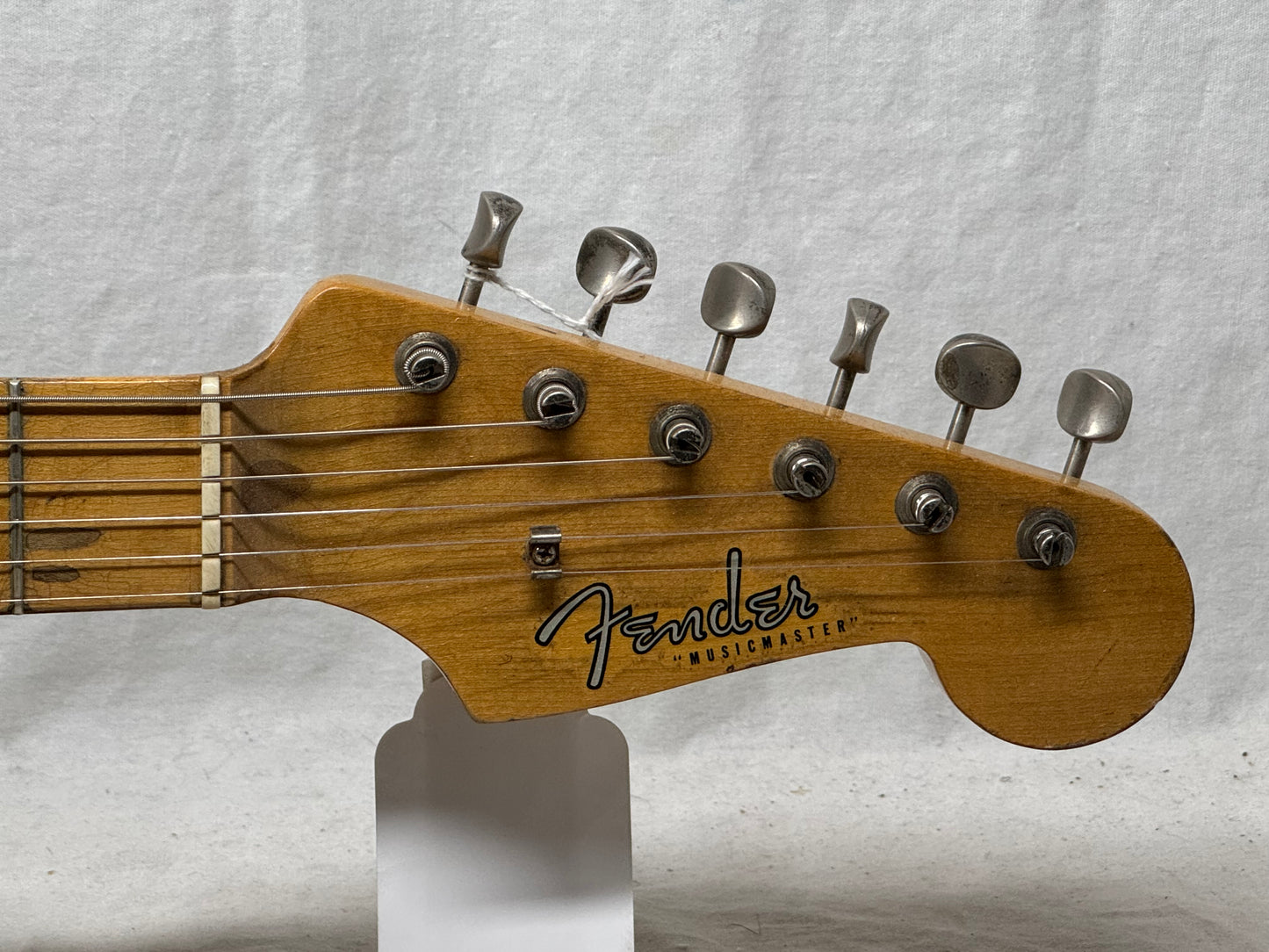 Fender MusicMaster music master Guitar 1961 - Black (likely re-fin'd) / Maple neck