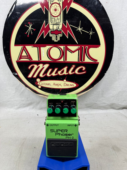 Boss PH-2 ph2 Super Phaser Phase Shifter Pedal - Black Label / MIJ Made In Japan / ACA 12-volt Power 1987