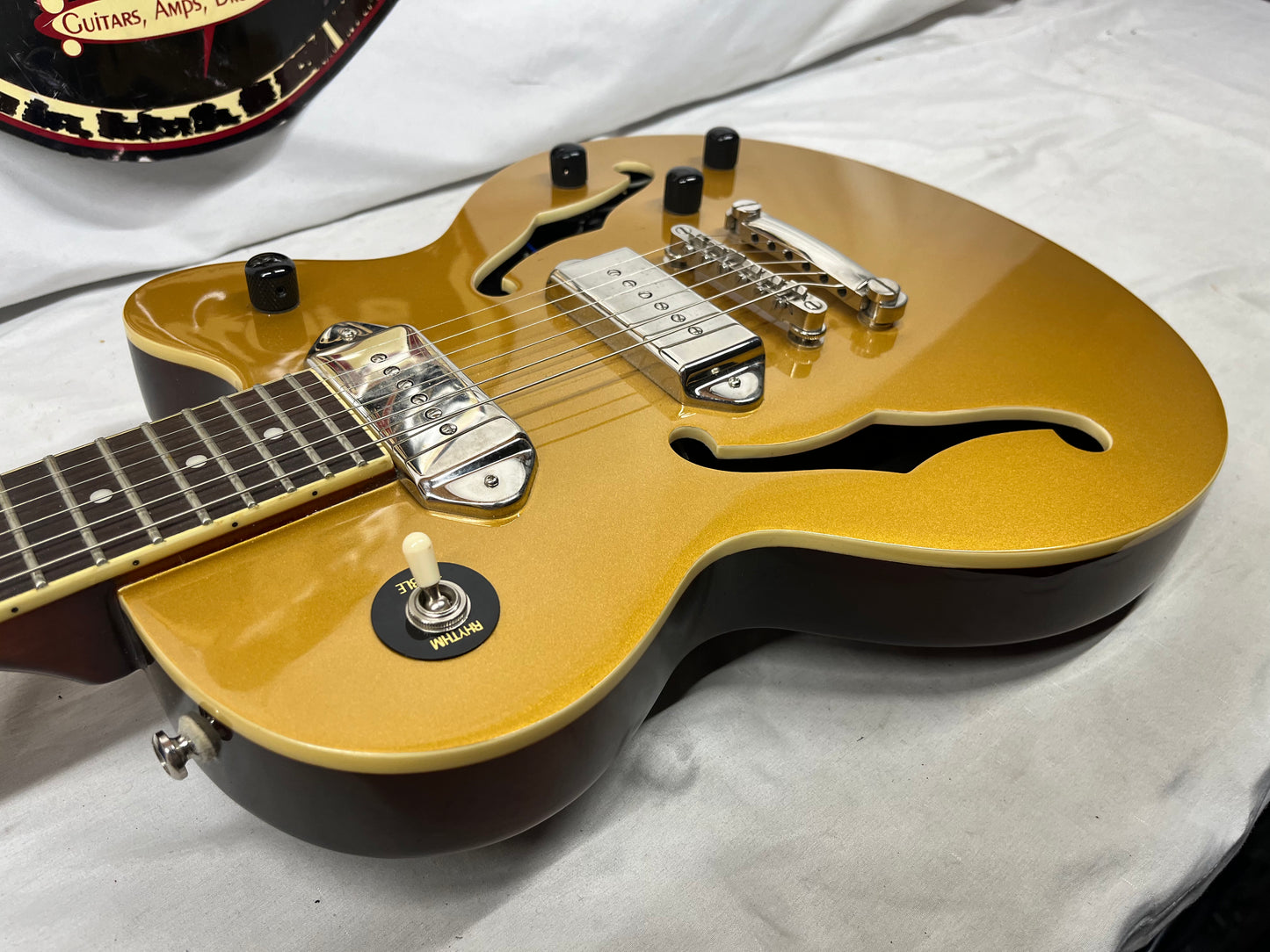 Epiphone Wildkat Studio Semi-Hollow Body Electric Guitar with Case - Metallic Goldtop