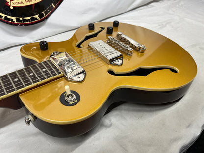 Epiphone Wildkat Studio Semi-Hollow Body Electric Guitar with Case - Metallic Goldtop