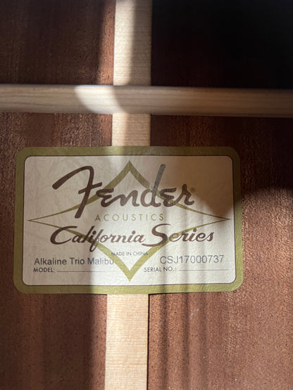 Fender California Series Alkaline Trio Malibu Acoustic Guitar - Natural