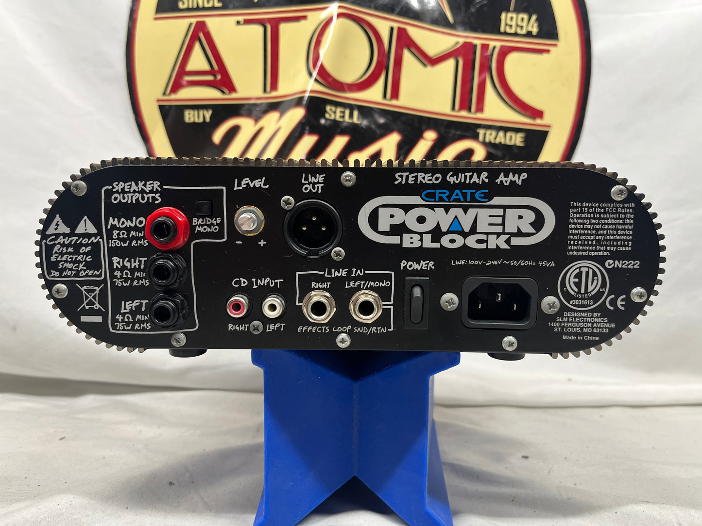 Crate CPB150 PowerBlock Stereo Guitar Head Amplifier with Bag