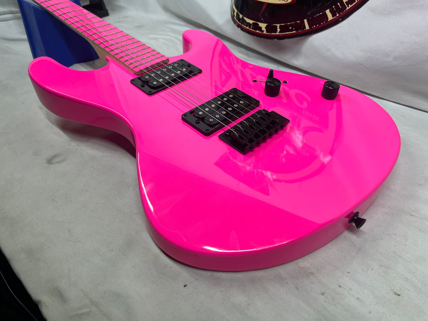 Dean Custom Zone Doublecut HH Electric Guitar  - Fluorescent Pink