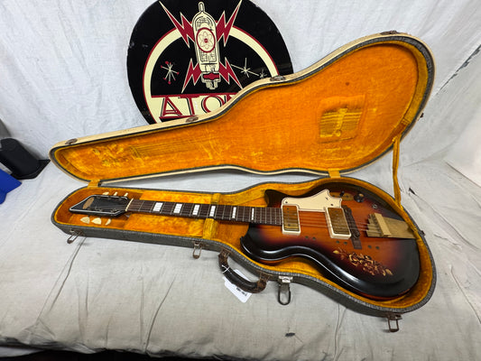 Supro Rhythm Master Guitar with Case - Sunburst