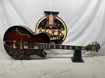 Ibanez AG95QA Hollow Body Electric Guitar - Dark Brown Sunburst