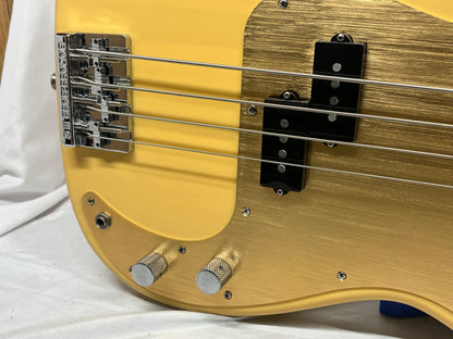 Squier 40th Anniversary Precision Bass Vintage Edition 4-String Electric Bass with Gig Bag - Satin Vintage Blonde
