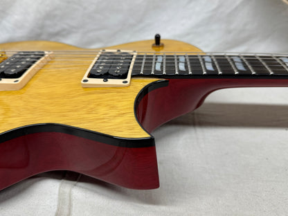ESP USA Eclipse Singlecut Guitar with COA + Case 2019 - See-Thru Vintage Yellow / Red back