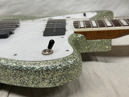 Shelton Electric Instruments Custom GalaxyFlite galaxy flite Guitar with Case 2022 - Mermaid Sea Glass Sparkle