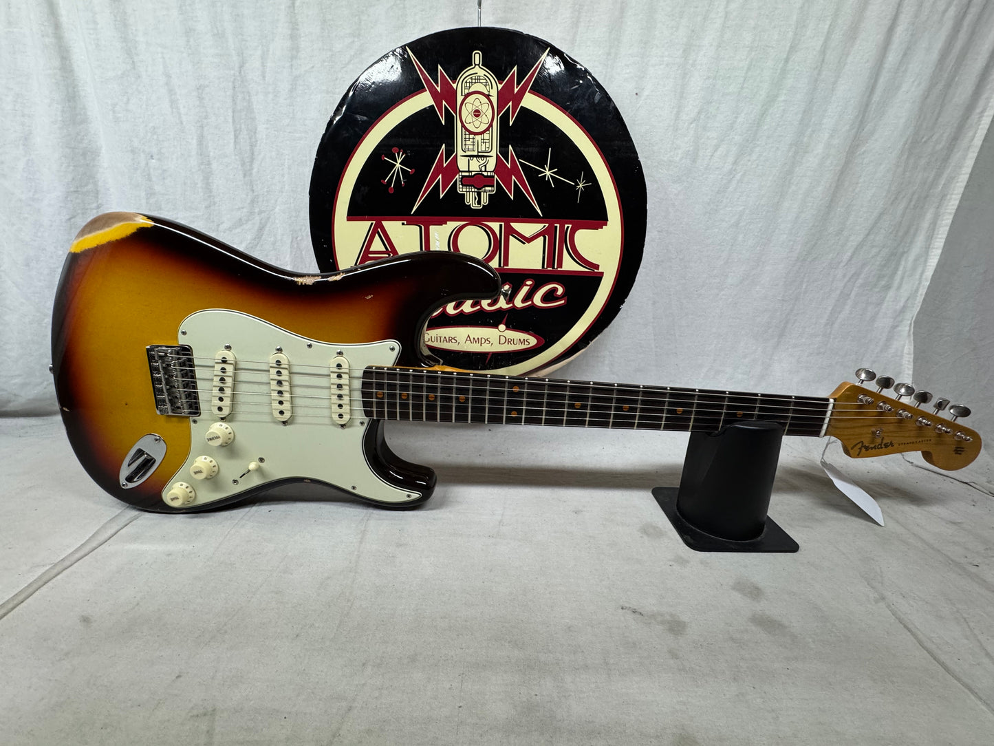 Fender USA Custom Shop S23 Limited Edition 1959 '59 Stratocaster HT Hardtail Guitar with COA + Case 2023 - Chocolate 3-Color Sunburst / Rosewood fingerboard - Relic'd