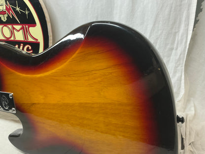 SX Vintage Series J-Style 34" Scale Length Electric Bass - 3 Tone Sunburst