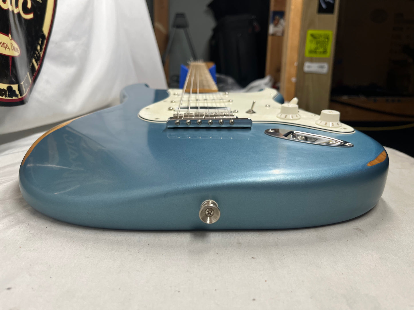 Fender Player Stratocaster Strat Electric Guitar MIM - Made in Mexico - Home-Distressed Tidepool