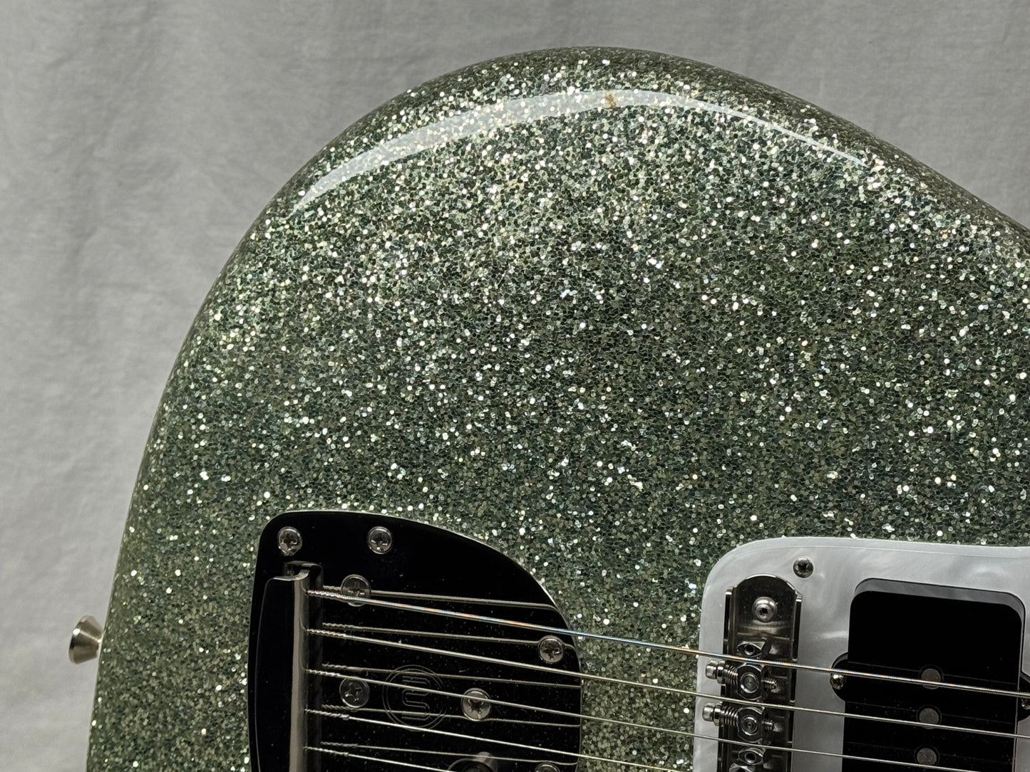 Shelton Electric Instruments Custom GalaxyFlite galaxy flite Guitar with Case 2022 - Mermaid Sea Glass Sparkle