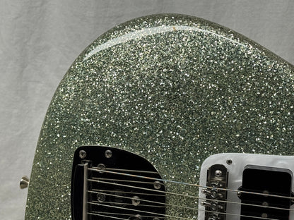 Shelton Electric Instruments Custom GalaxyFlite galaxy flite Guitar with Case 2022 - Mermaid Sea Glass Sparkle