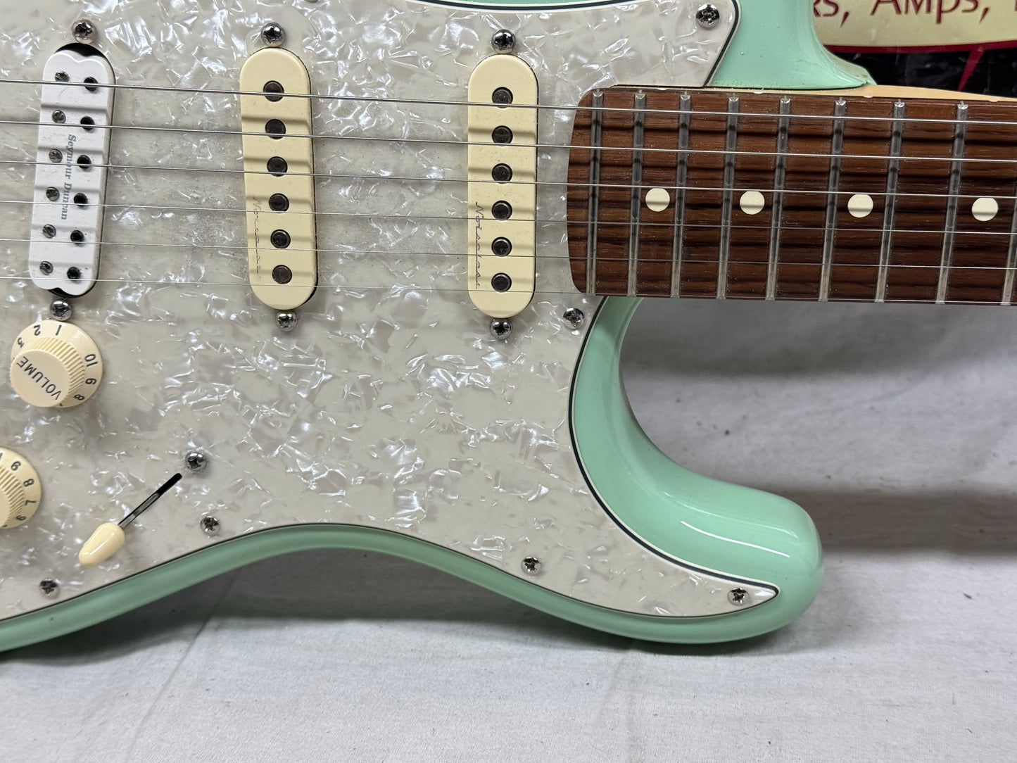 Fender USA Jeff Beck Stratocaster Guitar with Case 2015 - Surf Green / Rosewood fingerboard