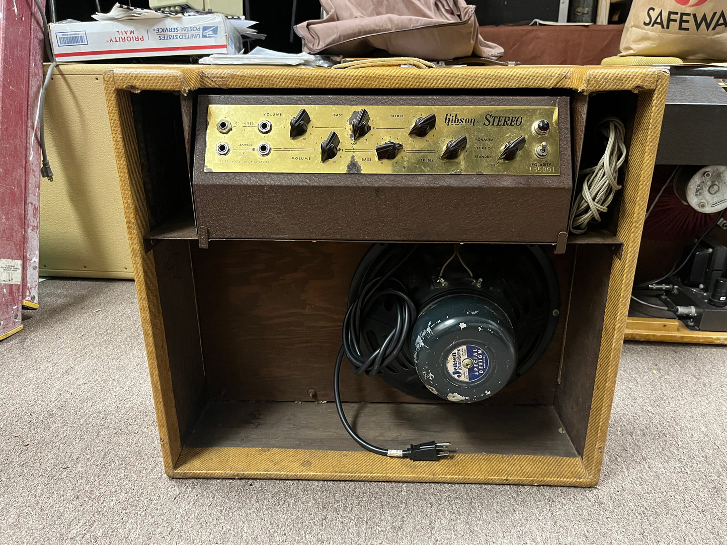 Gibson 1959 GA-88S Vintage Stereo Amp, Two Cabinets Guitar Amplifier Combo - Local Pickup Only