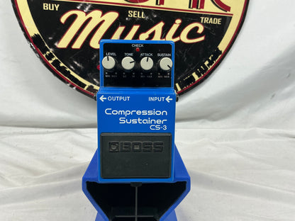 Boss CS-3 cs3 Compression Sustainer Compressor Pedal with Box - Black Label / MIT Made In Taiwan / ACA 12-volt power 1990