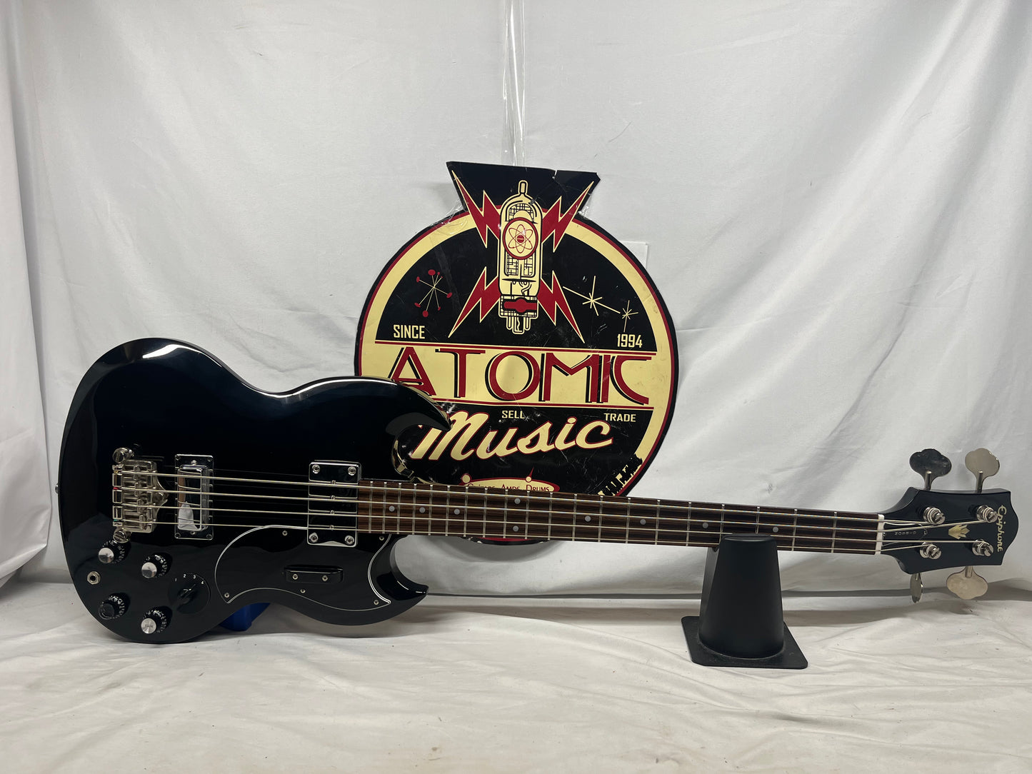 Epiphone Elite EB-3 4-String Doublecut Electric Bass - Black - NUT HAS BEEN RAISED