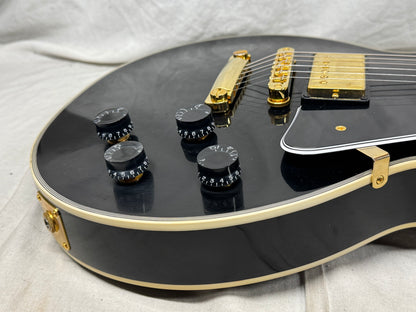 Gibson USA Custom Shop Les Paul Custom Guitar with COA + Case 2023 - Ebony / Black