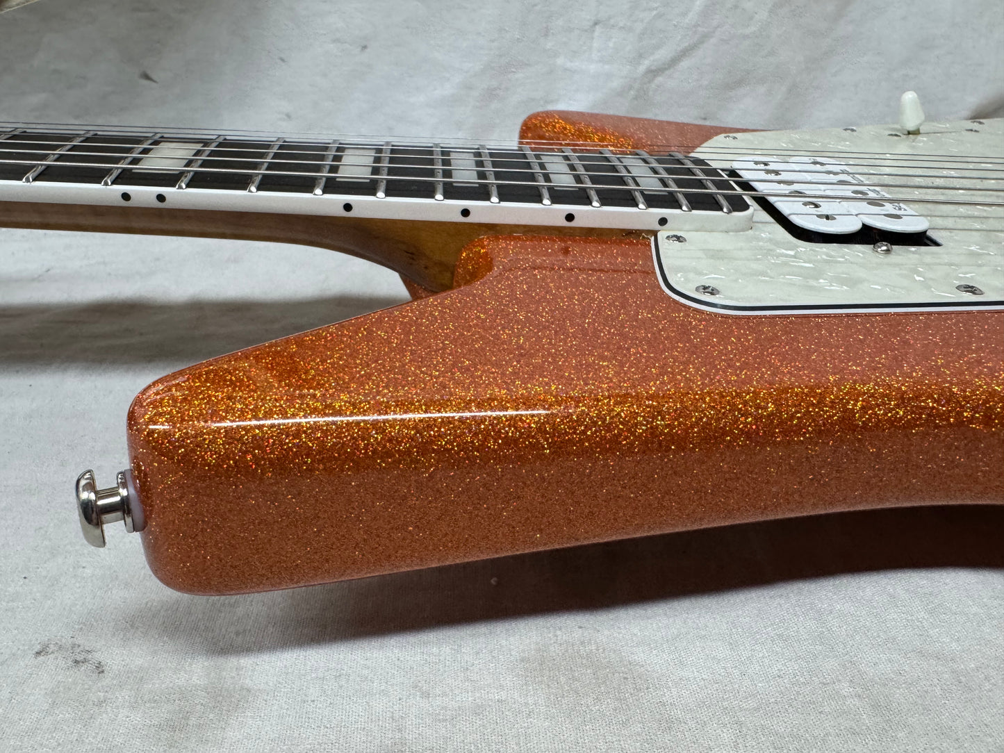 Ernie Ball Music Man BFR Ball Family Reserve Albert Lee HH Tremolo Signature Model Guitar with COA + Case 2018 - Orange Crush Sparkle