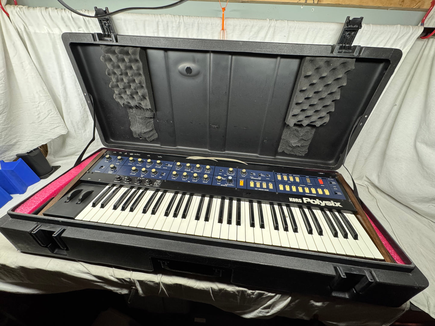 Korg PS-6 ps6 Polysix poly six 6-Voice Analog Synthsizer 61-Key Keyboard with SKB Case 1980s - Local Pickup Only