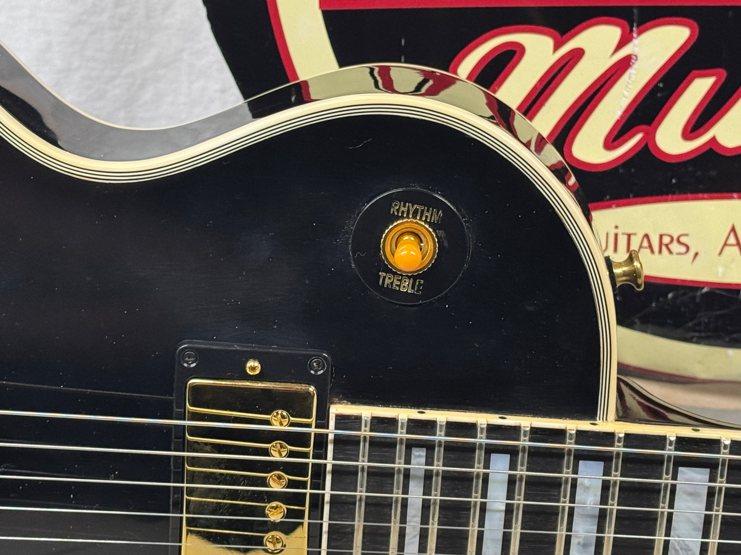 Gibson USA Custom Shop Les Paul Custom Guitar with COA + Case 2023 - Ebony / Black