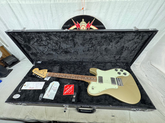 Fender Chris Shiflett Telecaster Deluxe Guitar with Case 2019 - Shoreline Gold / Rosewood fingerboard