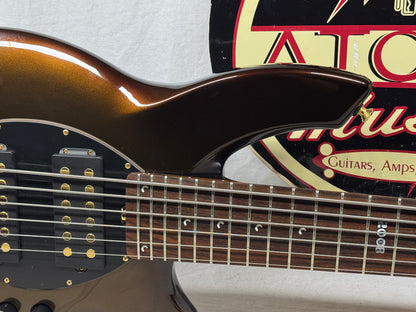 Ernie Ball Music Man Bongo 6 HH Bass with Case 2008 - Limited Edition Sequoia Gold