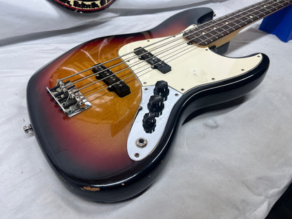 Fender American 4-String Electric Jazz Bass with Hard Case - 3-Color Sunburst