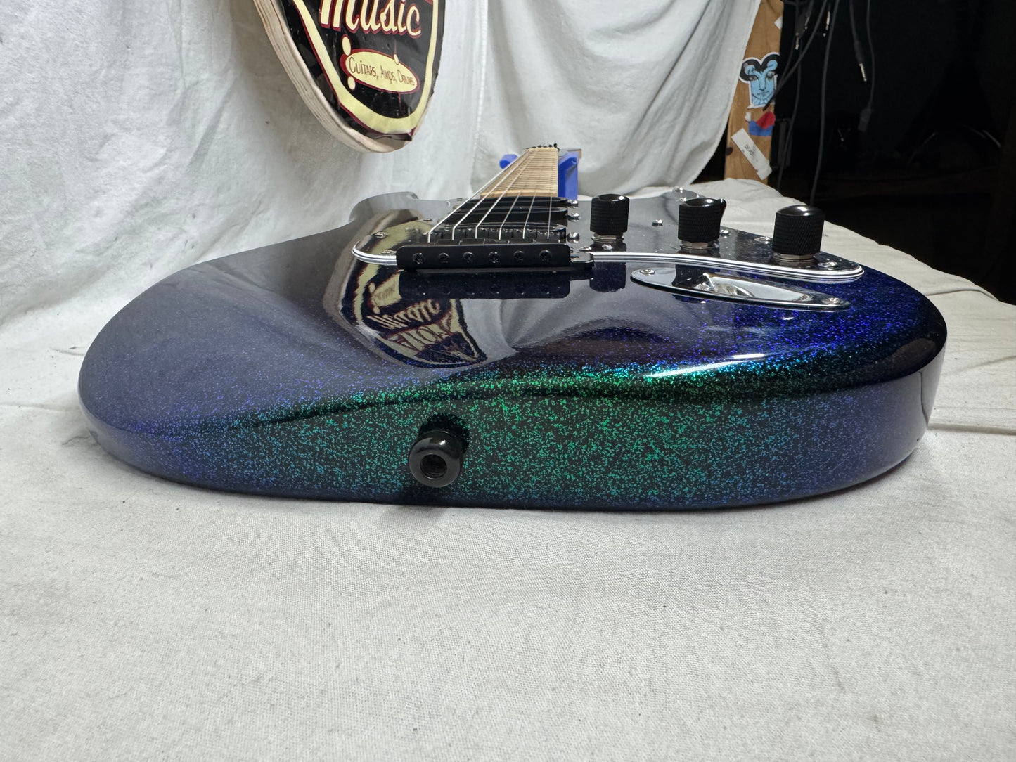 Fender Special Edition FSR Flip Flop Standard Stratocaster Guitar - upgraded! 2004 - Green-Blue