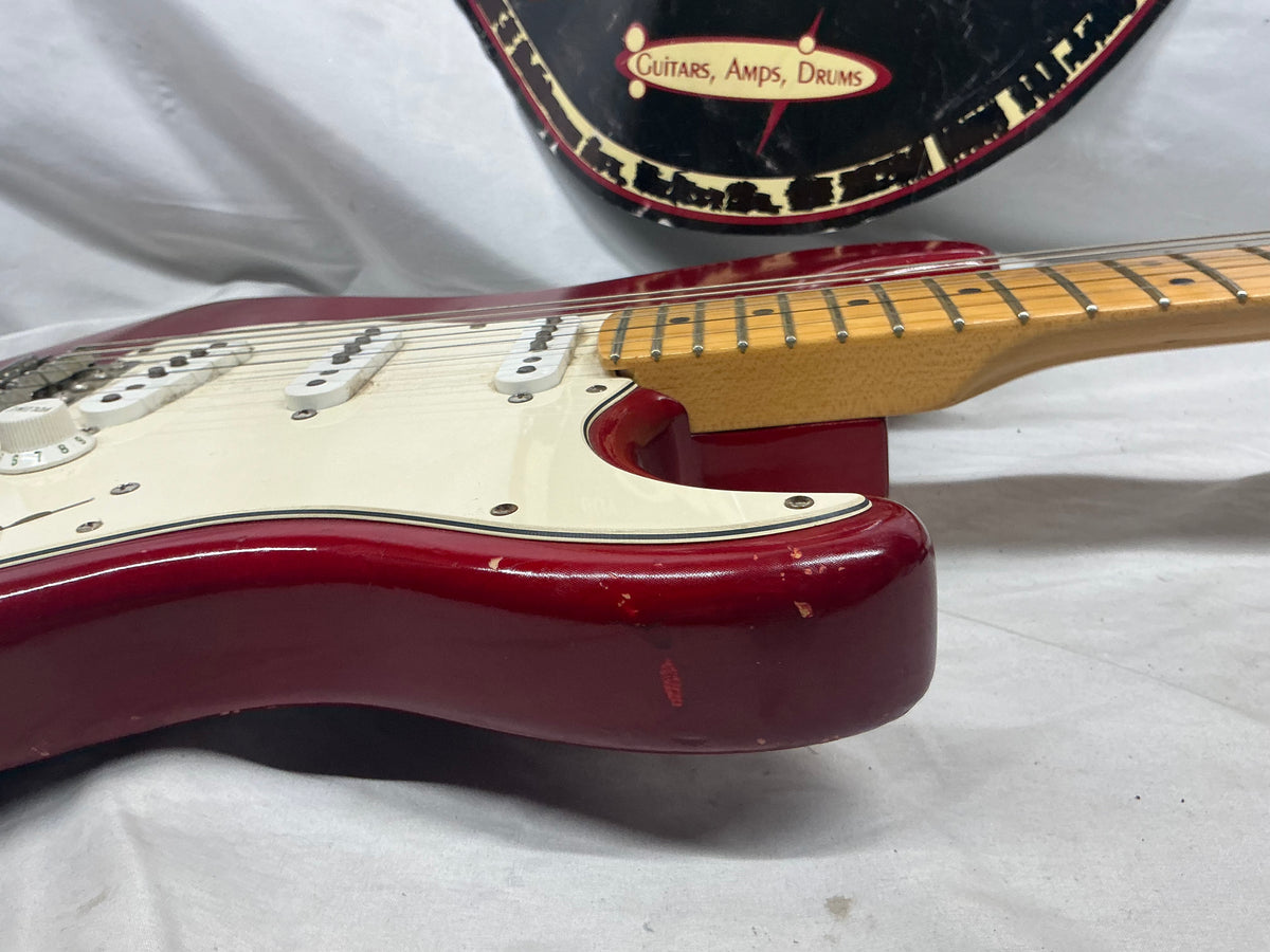 Fender Highway One Stratocaster Guitar 2002 - Crimson Red Transparent / Maple neck