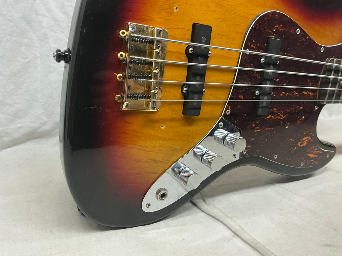 SX Vintage Series J-Style 34" Scale Length Electric Bass - 3 Tone Sunburst
