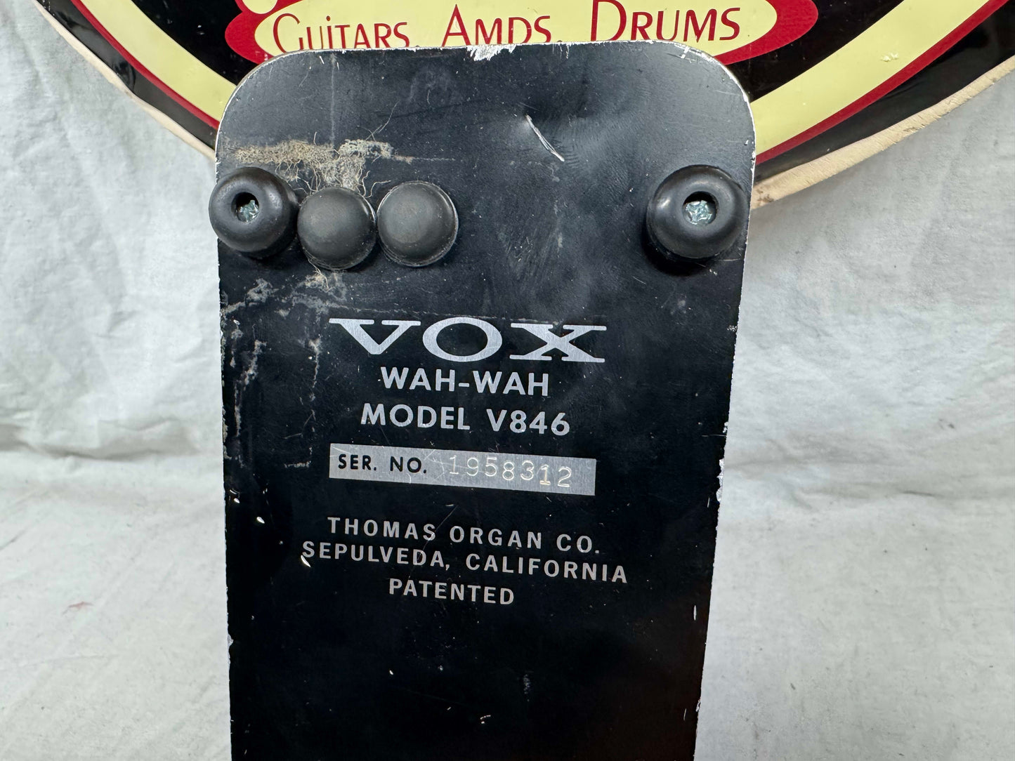 Vox Thomas Organ V846 Wah Wah Pedal with TDK inductor Vintage!