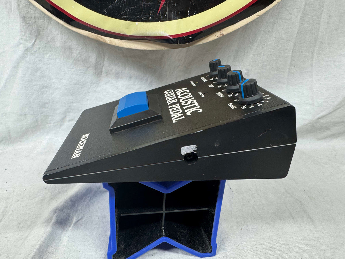Rockman SR&D Tom Scholz Acoustic Guitar Pedal (blue button) - missing 1 battery cover
