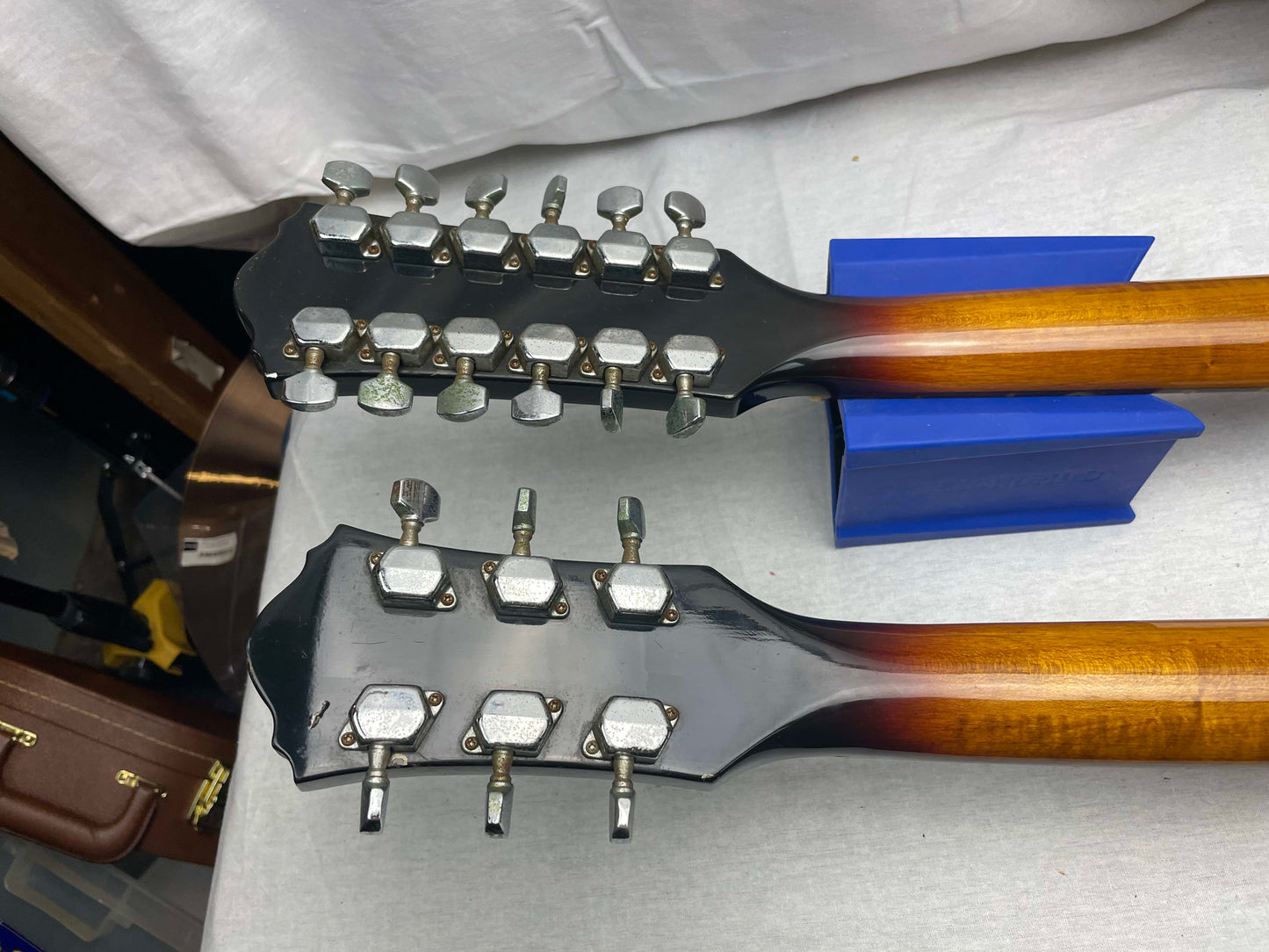 Ibanez Studio Series ST1200 Studio Twin 6/12 Double Neck doubleneck Guitar with Case MIJ Made In Japan 1978 - Brown Sunburst