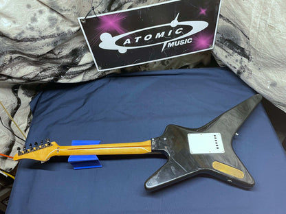 Kramer USA Voyager Series Guitar - modified! 1980s - Black with Lightning Bolt