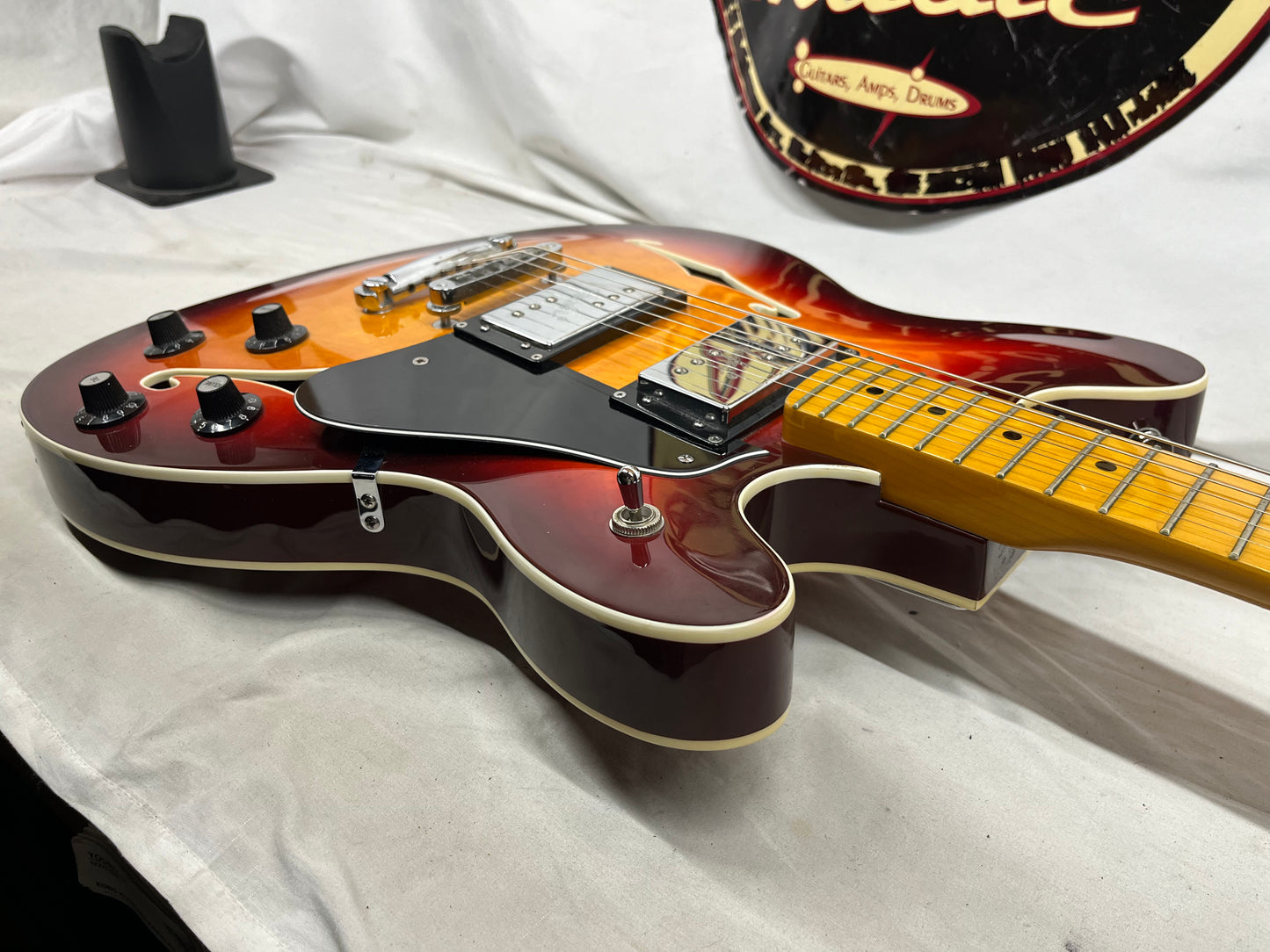 Fender Starcaster Semi-Hollow Body Electric Guitar - Aged Cherry Burst with Gig Bag