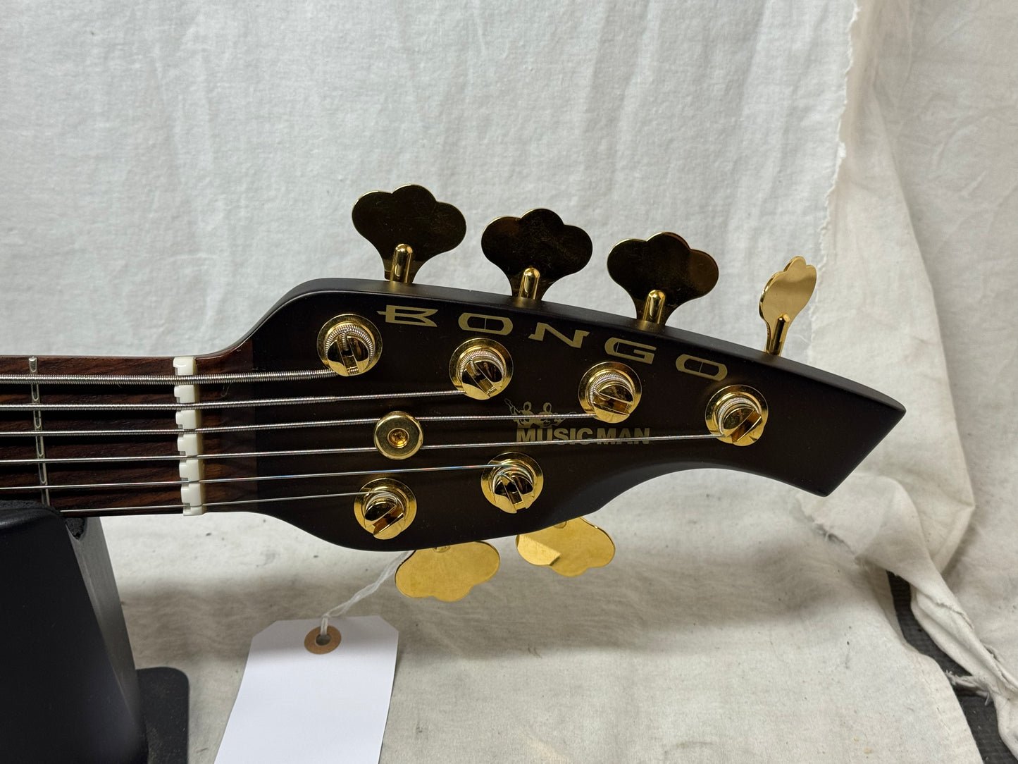 Ernie Ball Music Man Bongo 6 HH Bass with Case 2008 - Limited Edition Sequoia Gold