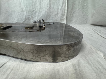 Mule Resophonic Mulecaster S-style Hollow Body Steel body Guitar with Case