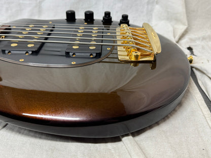Ernie Ball Music Man Bongo 6 HH Bass with Case 2008 - Limited Edition Sequoia Gold