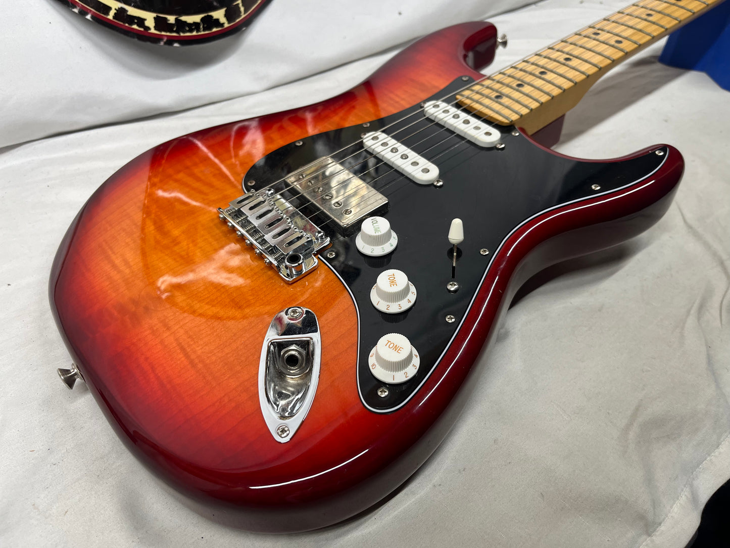 Fender Player Stratocaster Strat Plus Top Electric Guitar - Aged Cherry Burst