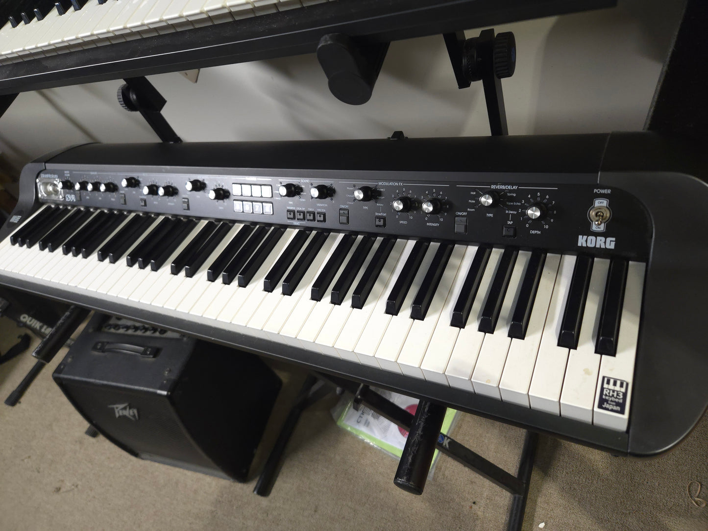 Korg SV1-73 Stage Vintage Digital Piano 2009 - Present - Black with White / Black Keys - Local Pickup Only