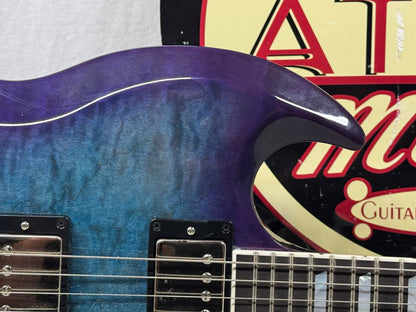 Gibson SG Modern Guitar with Case - Headstock Repaired - UGLY! 2023 - Blueberry Fade