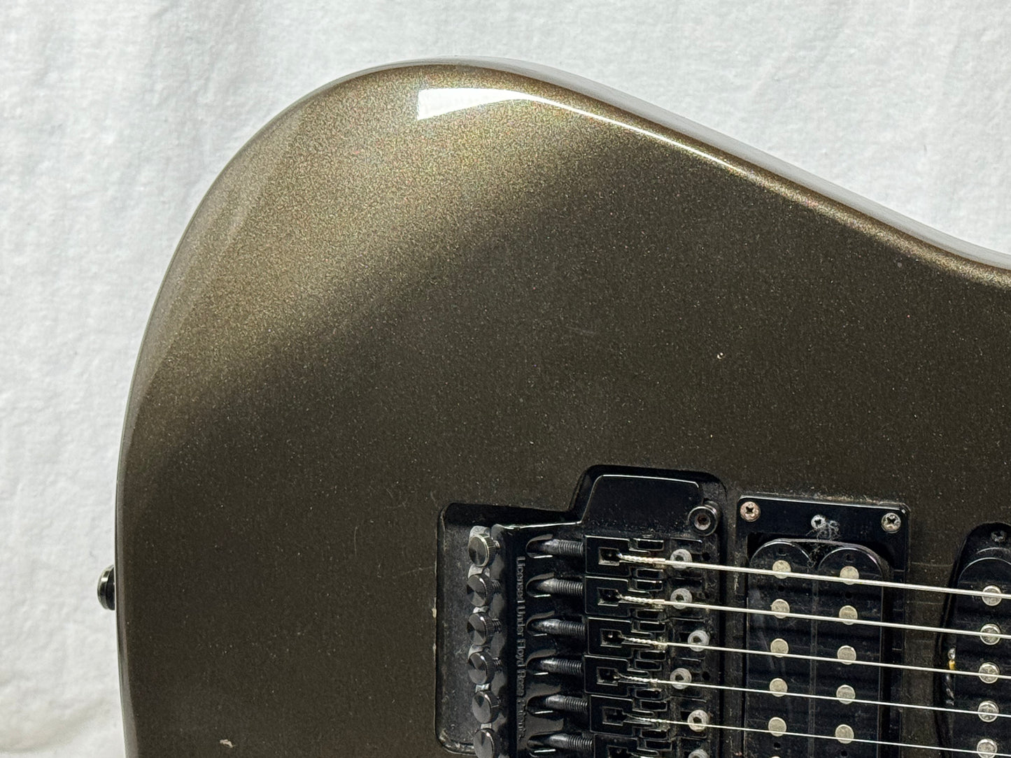 Squier by Fender Standard Series Stagemaster stage master HSH Deluxe Guitar - MIK Made In Korea 2000 - Pewter Gray Metallic