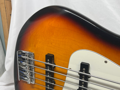 Fender Standard Jazz Bass V 5-String Electric Bass with Hard Case - Brown Sunburst